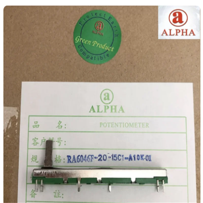 Taiwan ALPHA 75mm linear slide potentiometer 10-pin A10K EPM Soundcraft mixing console dual fader