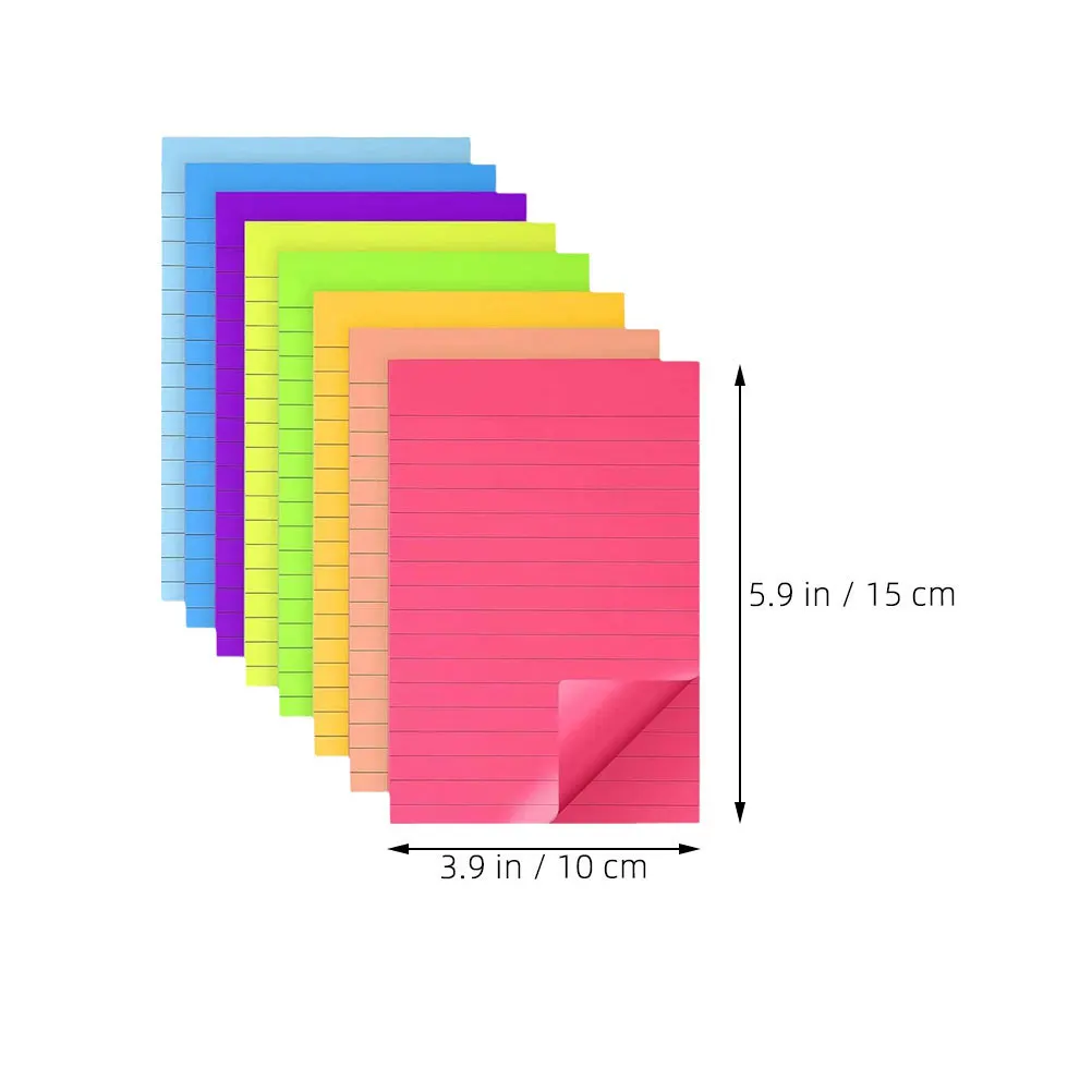 8 قطع من وسادات المذكرات الصغيرة ذاتية اللصق، وسادات ملاحظات محمولة للكتابة على نحو سلس للمدرسة والمكتب والمنزل
