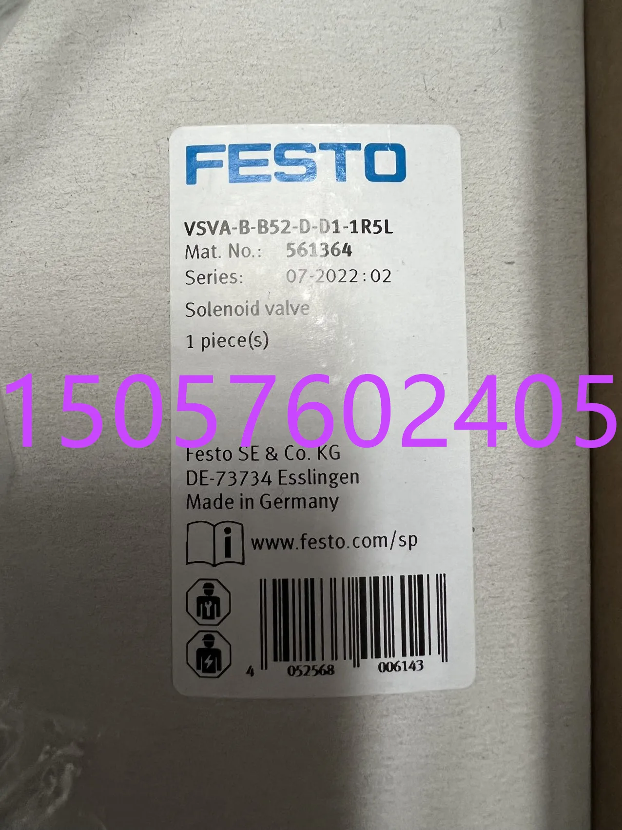 FESTO VUVS-L30-M32C-AZD-G38-F8-1C1 575569 575573