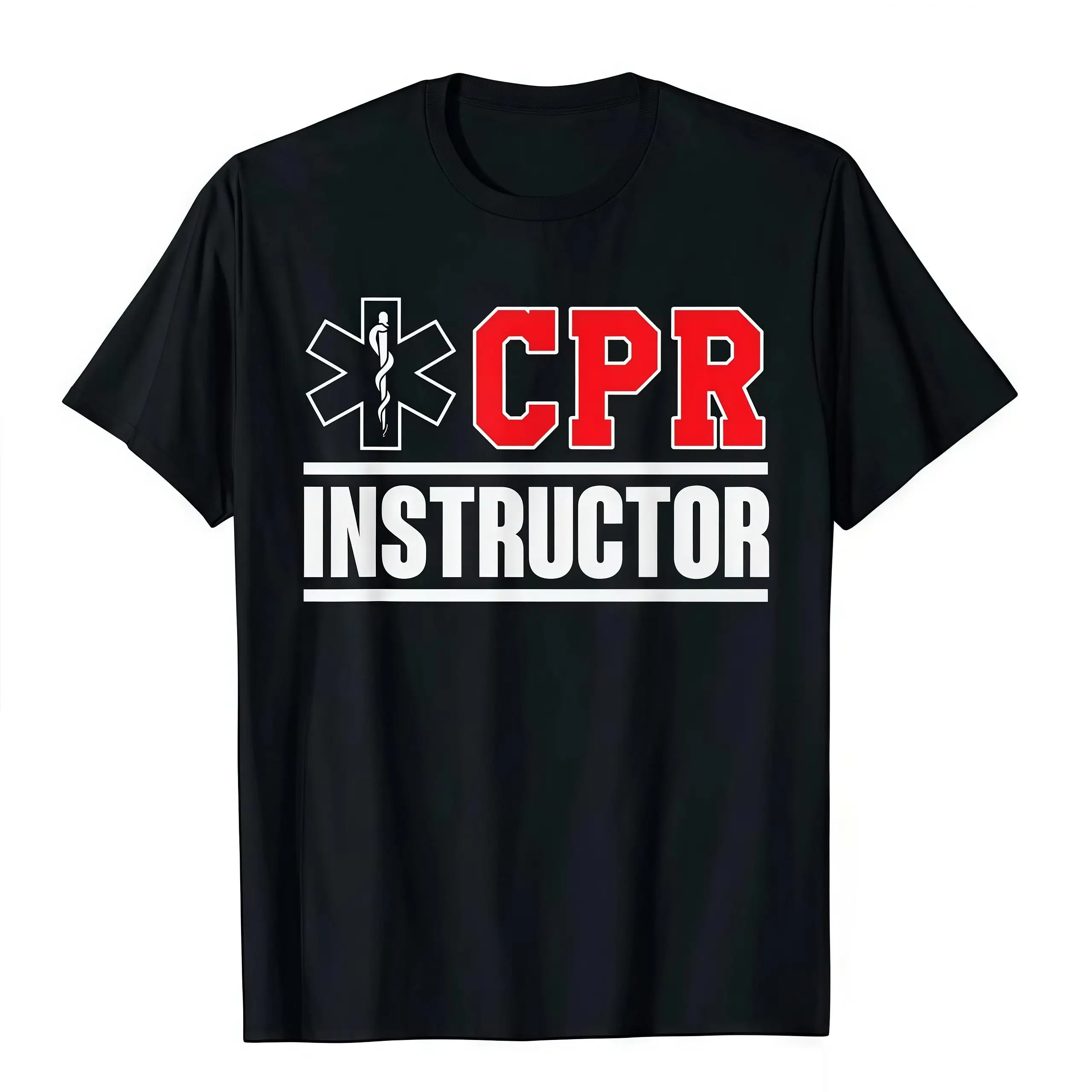 

Unisex CPR Instructor T-Shirt Lifesaver First Aid Graphic Tee Medical Professional Job Pride Emergency Responder Gift Top