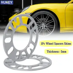 1Pc Aluminum Universal Car Wheel Spacer Shims Plate 5mm 4 Lug 5 Lug Fit 4x100 4x108 4x110 4x112 4x114.3 5x100 5x110 5x115 5x120