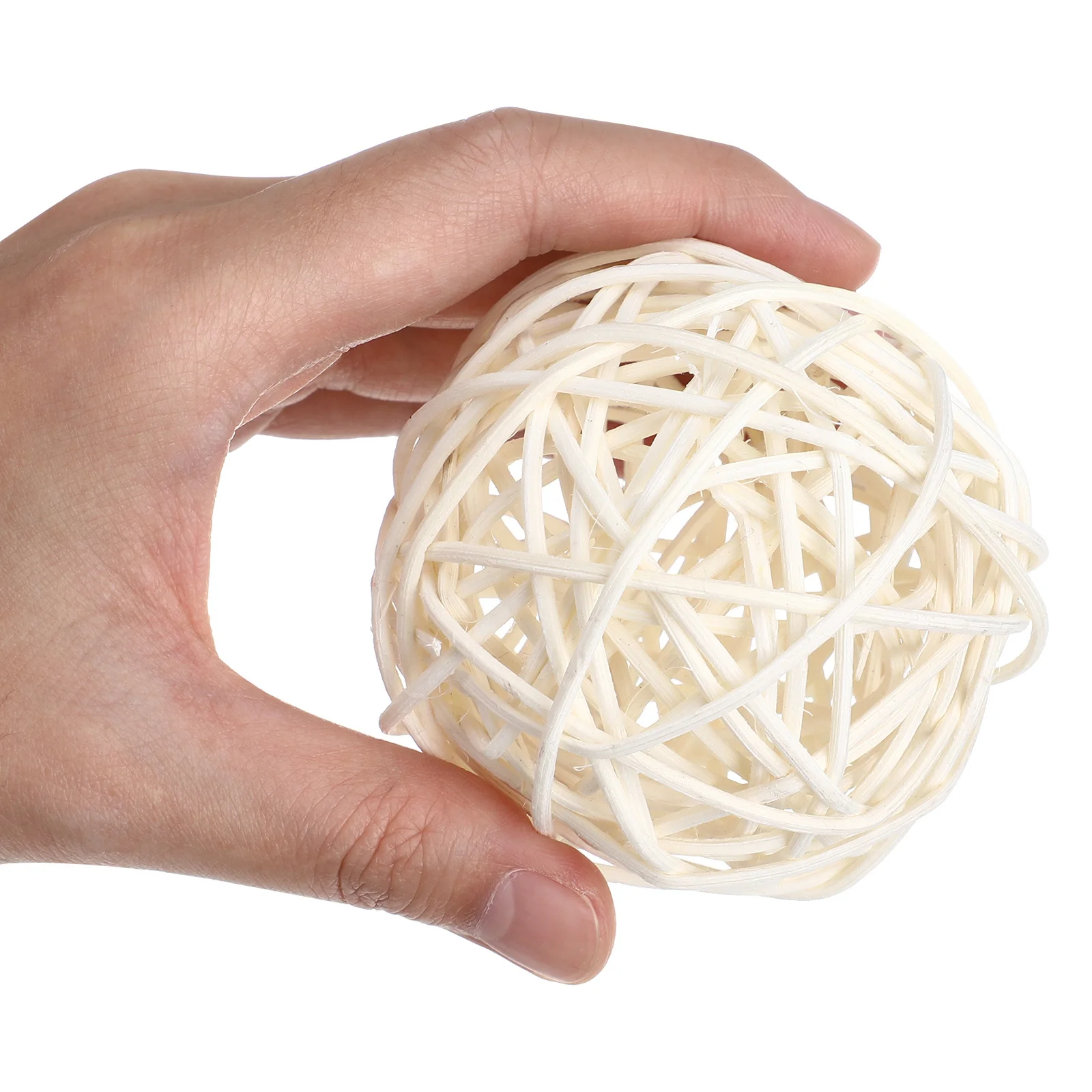 

24Pcs Decorative Vine Balls Handcrafted Hanging Ornaments Christmas Tree Party Home Sepaktakraw Vine Decor Sepaktakraw