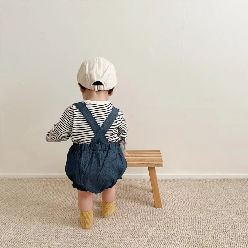 

ZOETOPKID Summer Baby Clothes Cute Pocket Strap Shorts Newborn Cotton Bodysuit Infant Boy Overalls Toddler Casual Jumpsuit