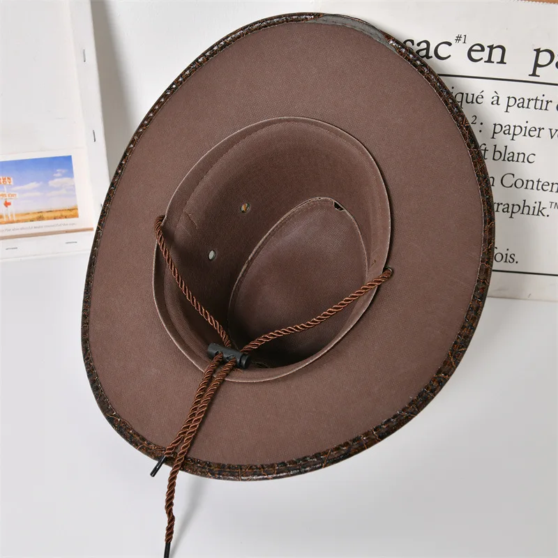 Men Women Fashion Cow Head Decorate Western Cowboy Hat Outdoor Sun Hat Unisex Vintage Gentleman Jazz Hats for Men Panama Hat