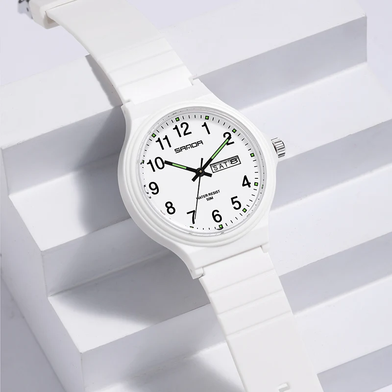 Fashion Calendar Week Women Quartz Watch Classic Lady Wristwatches Waterproof Simple Casual Analog Watches For Women Reloj Mujer view 2