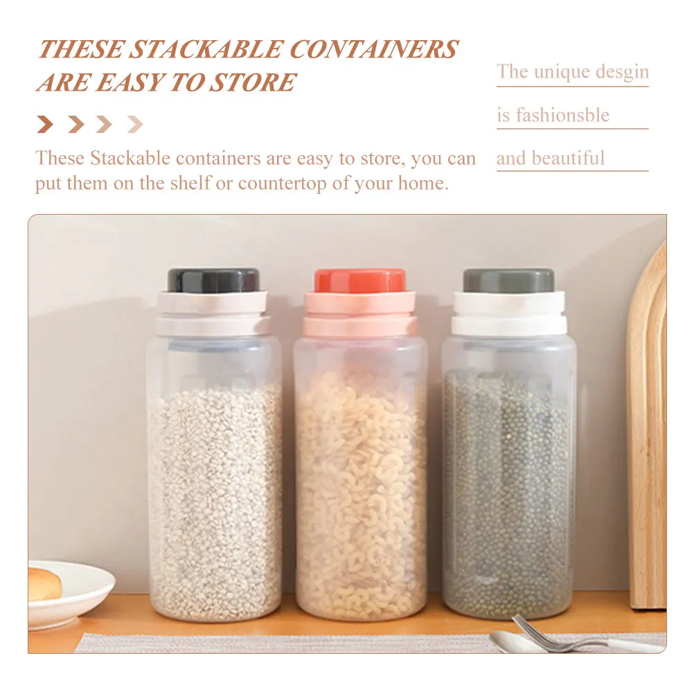 

2pcs Airtight Food Containers Transparent Storage Organizers Brown Sugar Rice Flour With Clear Scale Premium Material Sealed