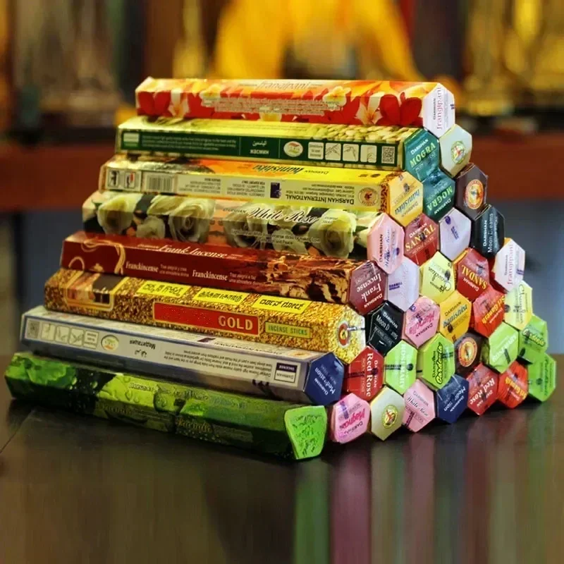 9 Boxes Incense Stick with Incense Plate Authentic Indian Incense Premium Multiple Flavors Mixed Package Random Surprise Hotsale