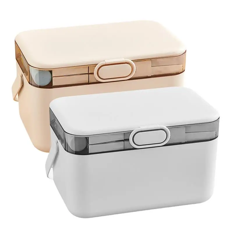 

Medicine Box Organizer Storage Double Layer Medicine Chest Medicine Storage Box Portable Dustproof Medicine Organizer Medicine