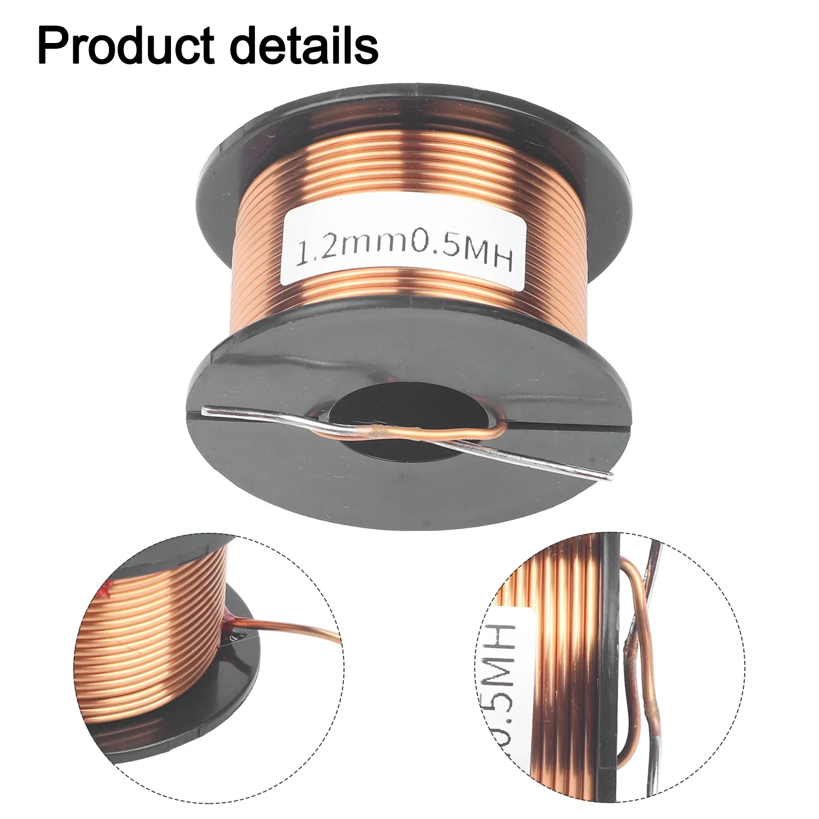 Air Core 4N Oxygen Free Copper 1.2mm Inductor Coil 0.5mH For Audio Crossover For Frequency Divider Speaker Sound Quality Compone