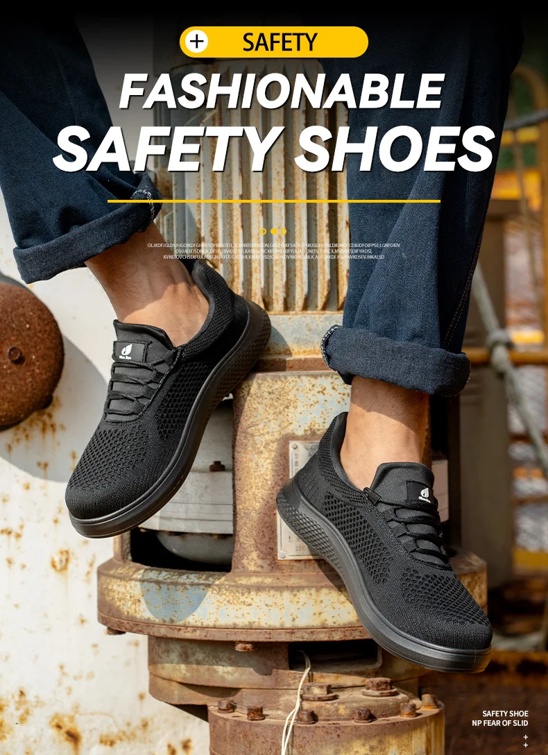 Neue rutschfeste Arbeitsschuhe für Herren, Stahlkappenschuhe, durchtrittsichere Arbeitsschuhe für die Baubranche, bequeme Sportschuhe für Herren – Detail 2