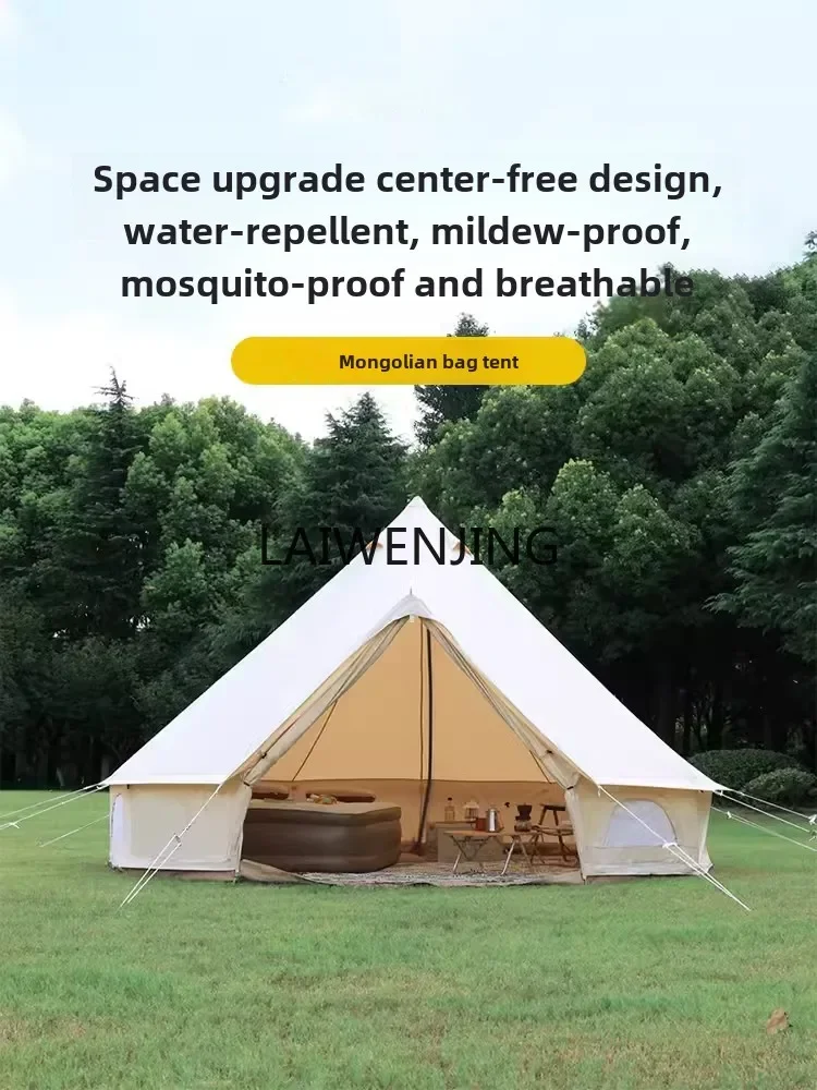 LYN outdoor tent without pillar camping pyramid Indian cotton waterproof big tent