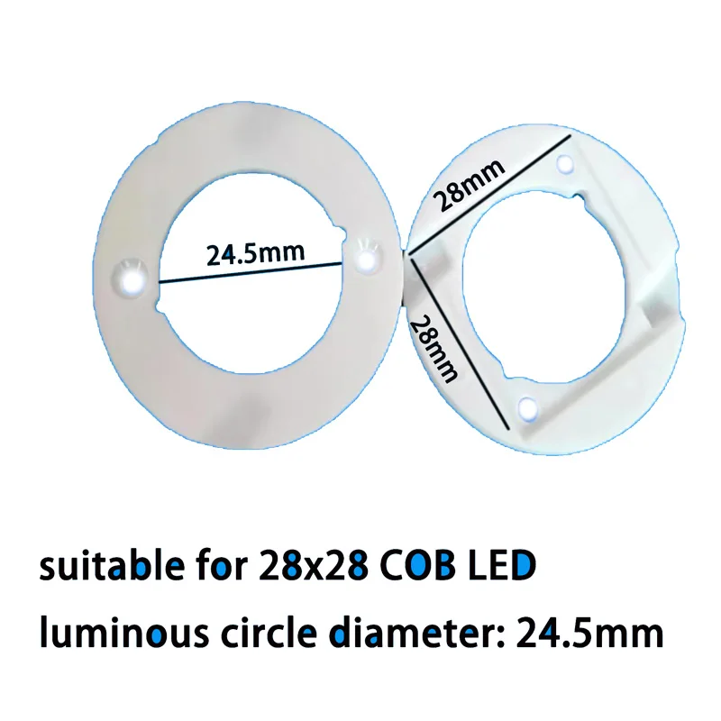 

10 pcs/lot Chip Holder COB LED Mounting Bracket 13x13mm/19x19mm/28x28mm/38x38mm for 11mm/17mm/23mm Light-emitting Diameter Light