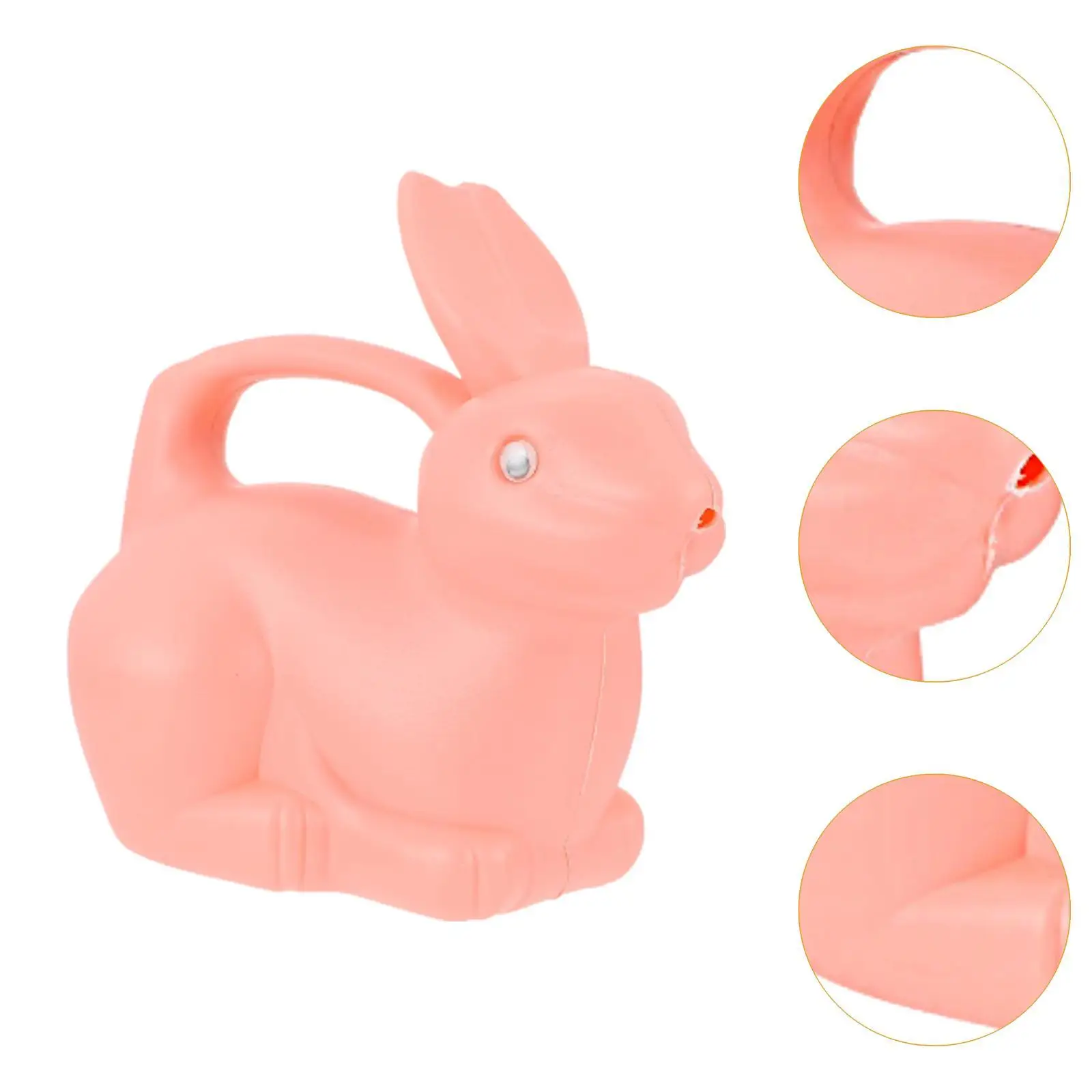 الأطفال الأرنب شكل PP مسقاة وعاء متعدد الوظائف الزخرفية مقبض مريح للمنزل بونساي خفيفة الوزن 7.8x7.8 بوصة #5