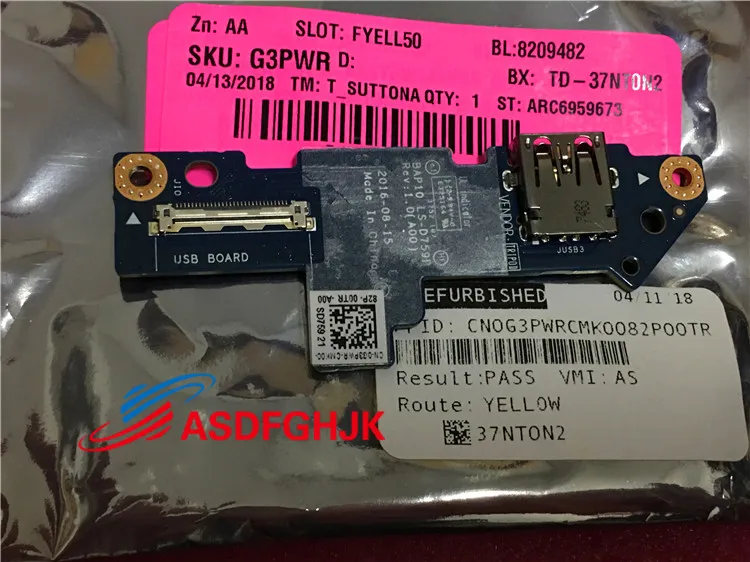 LS-D759P For Dell for Alienware 17 R4 USB IO Board 0G3PWR G3PWR CN-0G3PWR BAP10 100% Works Perfectly