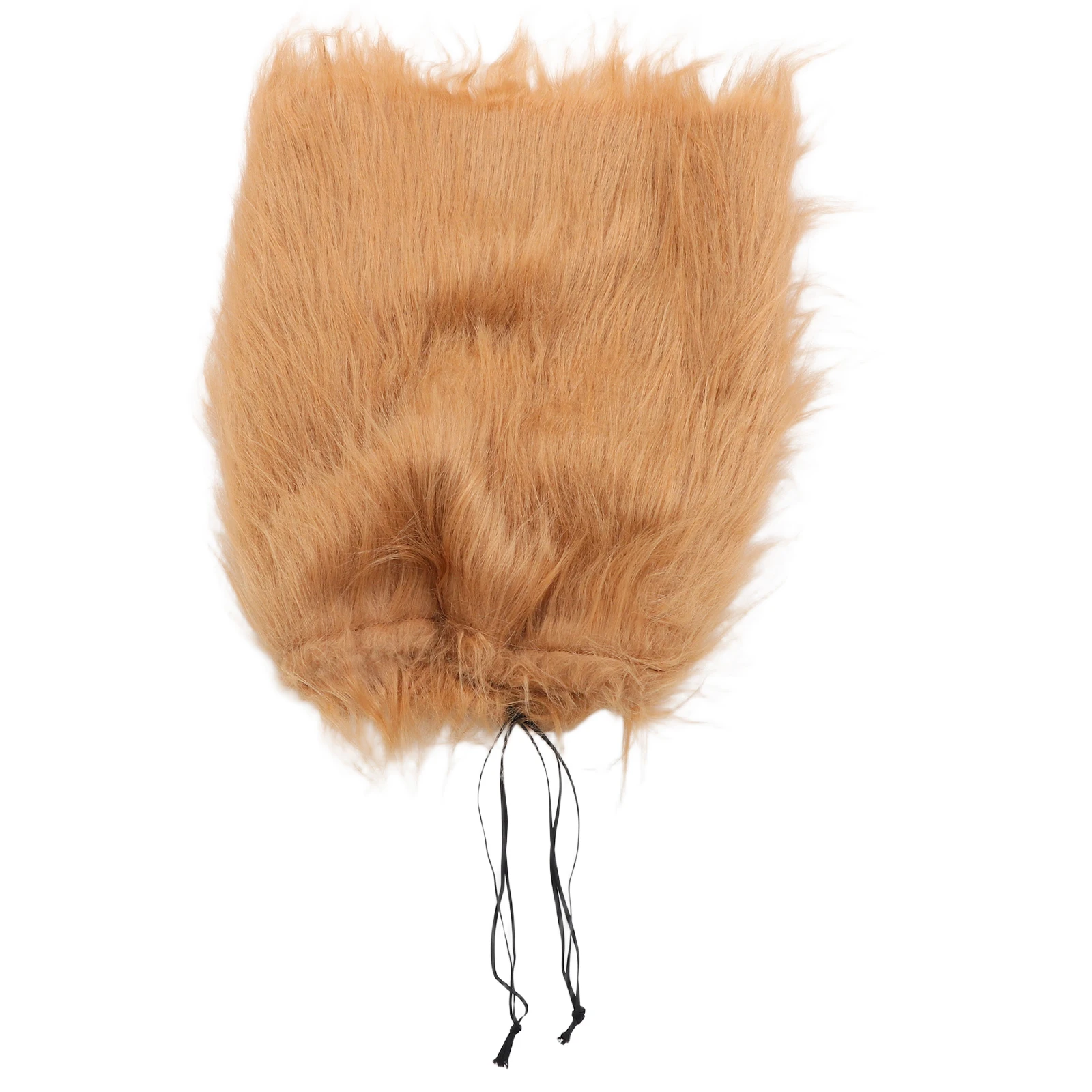 

Pet Dog Lion Mane Neckchief Collar Brown Adjustable Elastic Durable Synthetic Hair Up To 80Cm Neck Party Festival Costume