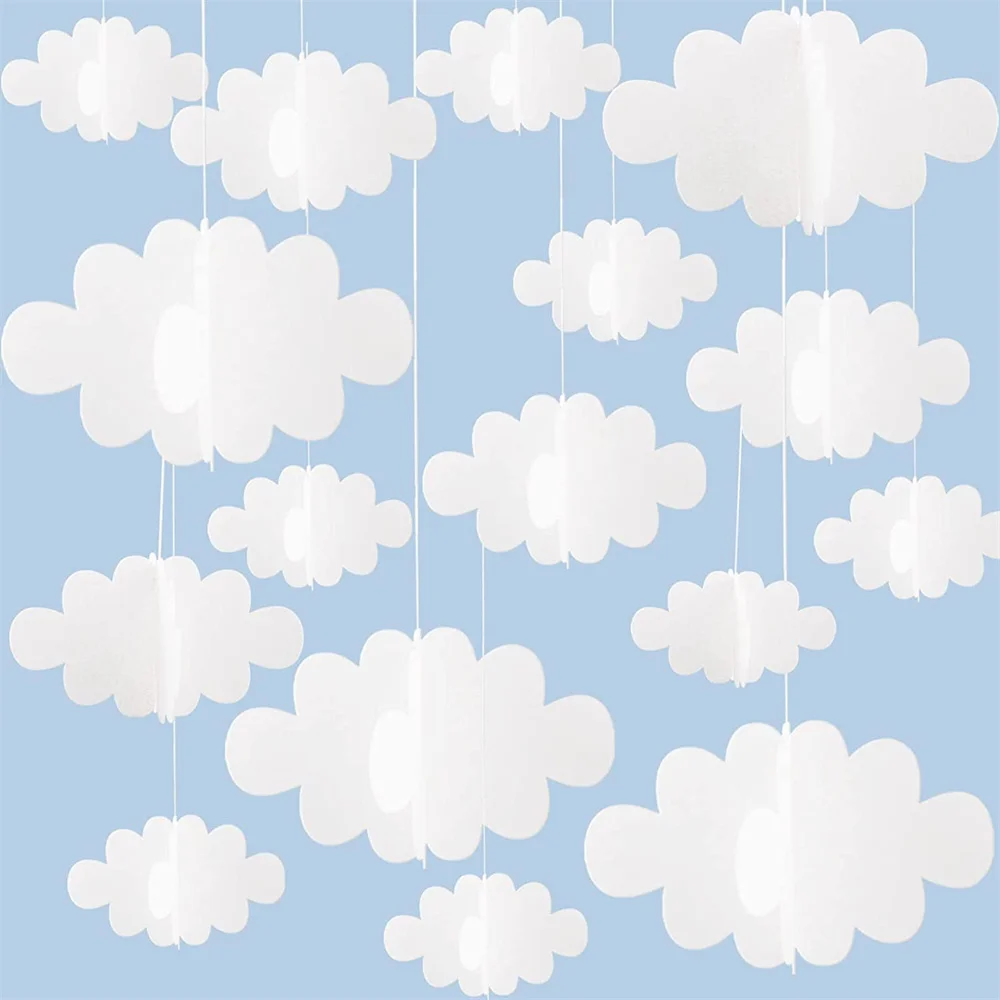 3D Cloud Decorations Hanging Clouds for Ceiling Artificial Clouds Props Fake Cloud Ornaments Wall Decor Clouds Imitation Decors