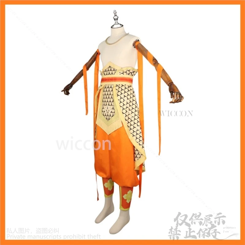 Hot New Game Black Myth: Wukong Nezha Cosplay Costume Yellow Apron Trousers Uniform Ribbon Adult Man Halloween Carnival Suit