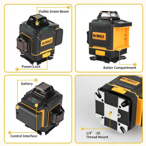 DEWALT का नया डिजिटल 360-डिग्री X4 16-लाइन (4D) आउटडोर लेज़र लेवल, सेल्फ-लेवलिंग वर्टिकल क्रॉस-लाइन लेज़र 10 best sales डेवॉल्ट 360 लेजर लेवल - №6