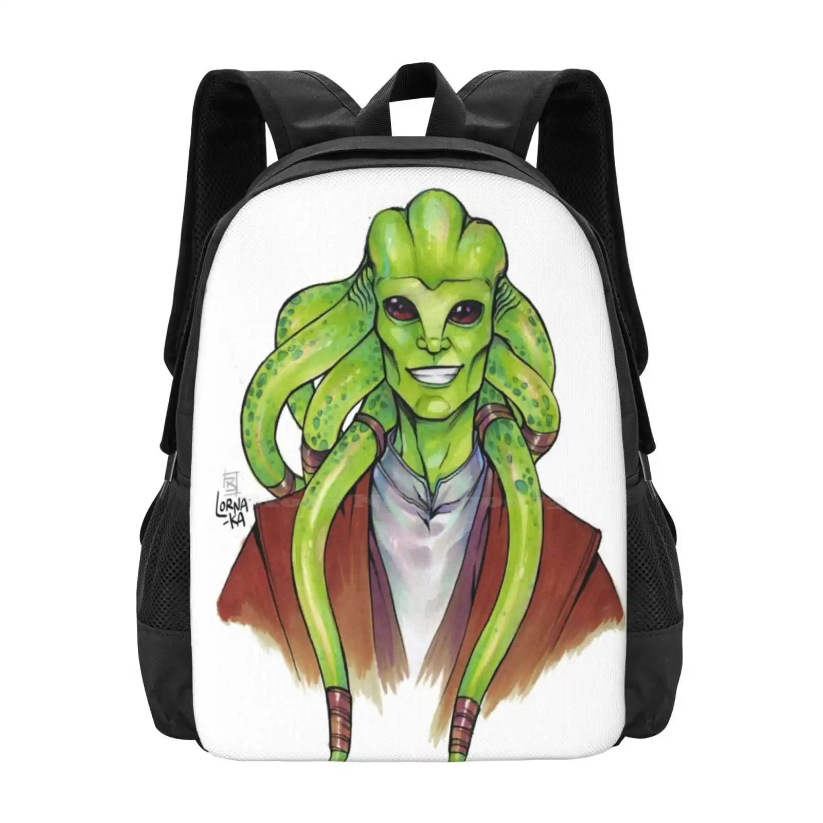 Kit Fisto Teen College Student zaino Pattern Design Bags Kit Fisto Copics Markers