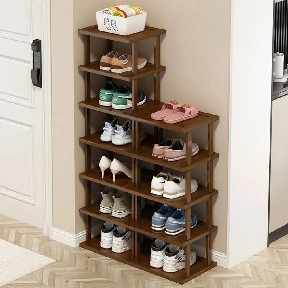 

Shoe Rack Tall Narrow Shoe Rack Organizer For Small Spaces,5 Tier Bamboo Shoen Shelf For Entryway,Closet,Corner,Doorway,Skinny