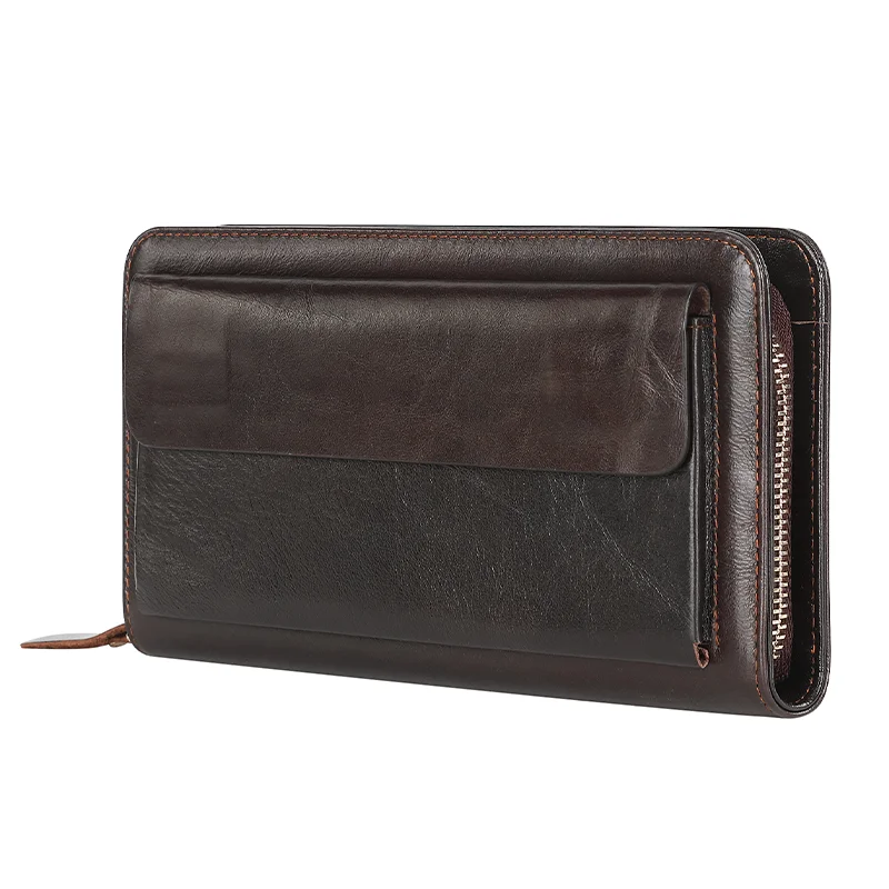 Grand Portefeuille en Cuir 2024 group pour Homme, Pochette avec Nom Personnalisé, 100%