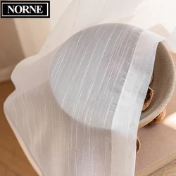 NORNE-Rideau transparent de fenêtre en tulle blanc semi-solide décoratif, salon, voile de chambre à coucher, stores de cuisine, sur mesure