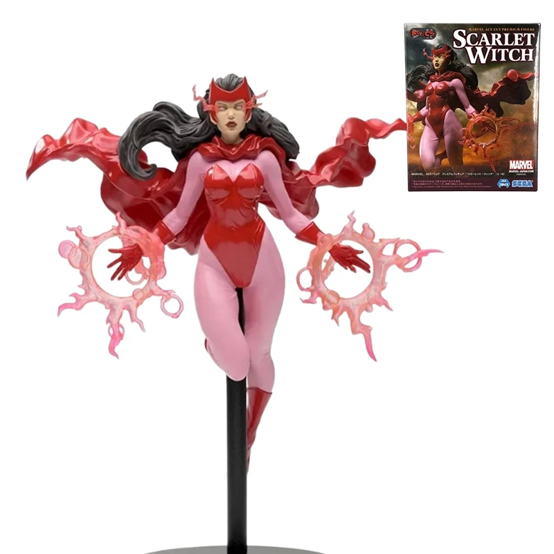 En Stock, Original SEGA Marvel Comics WandaVision, Bruja Escarlata, Wanda, Django, Maximoff, Figura Coleccionable de Anime de 16 cm