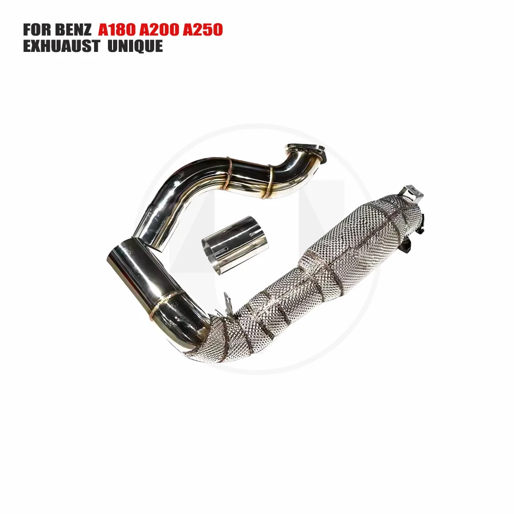 

UNIQUE Exhaust Manifold Downpipe for Mercedes-Benz A250 A260 Car Accessories With Catalytic converter Header Without cat pipe