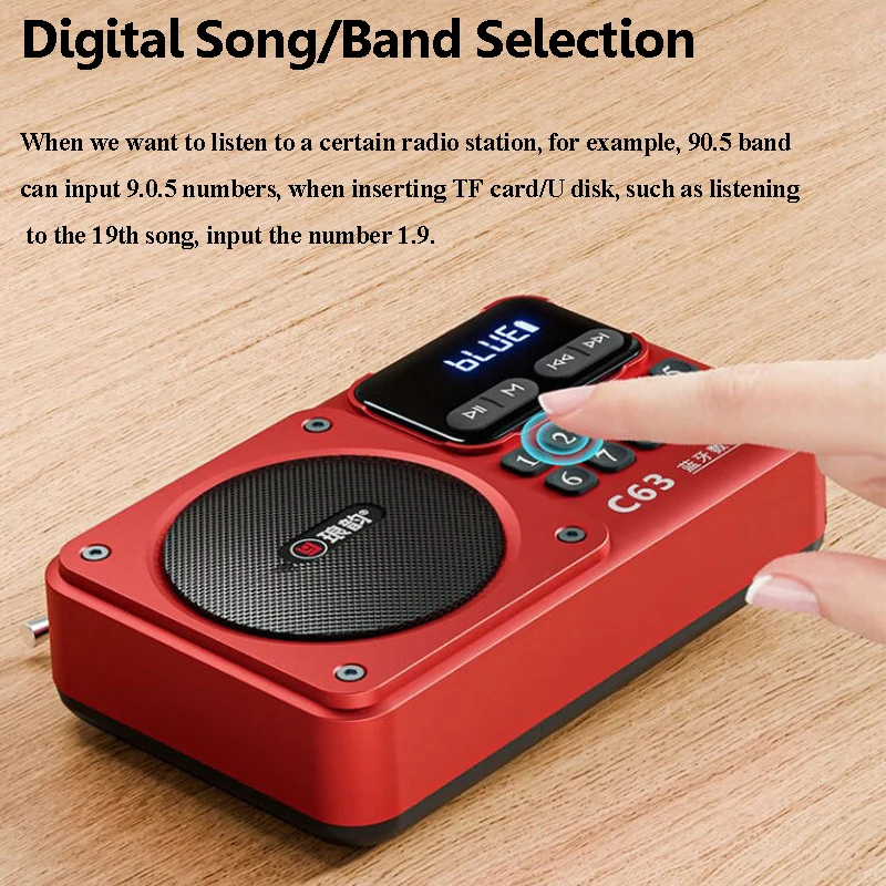 المحمولة LED عرض راديو صغير FM 76-108MHZ أجهزة الراديو اللاسلكية Hifi الصوت سمّاعات بلوتوث الحبل تصميم TF بطاقة USB تشغيل الموسيقى