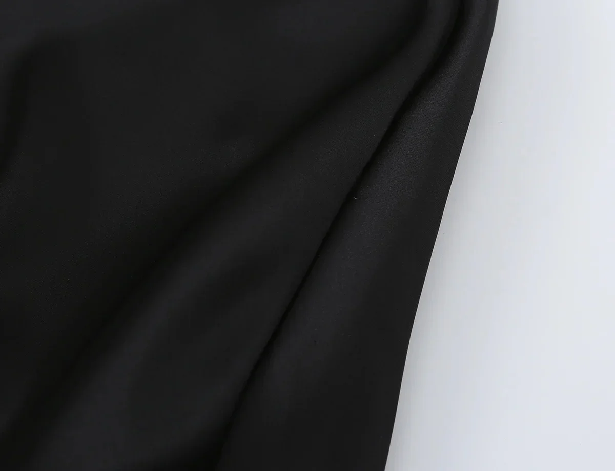 KONDALA Damen Sommer Schickes Satin-Minikleid Elegantes Kontrastierendes Ausschnitt-Trägerkleid Neu 2026 Modisches Dinner-Party Sexy Kleid – Detail 7
