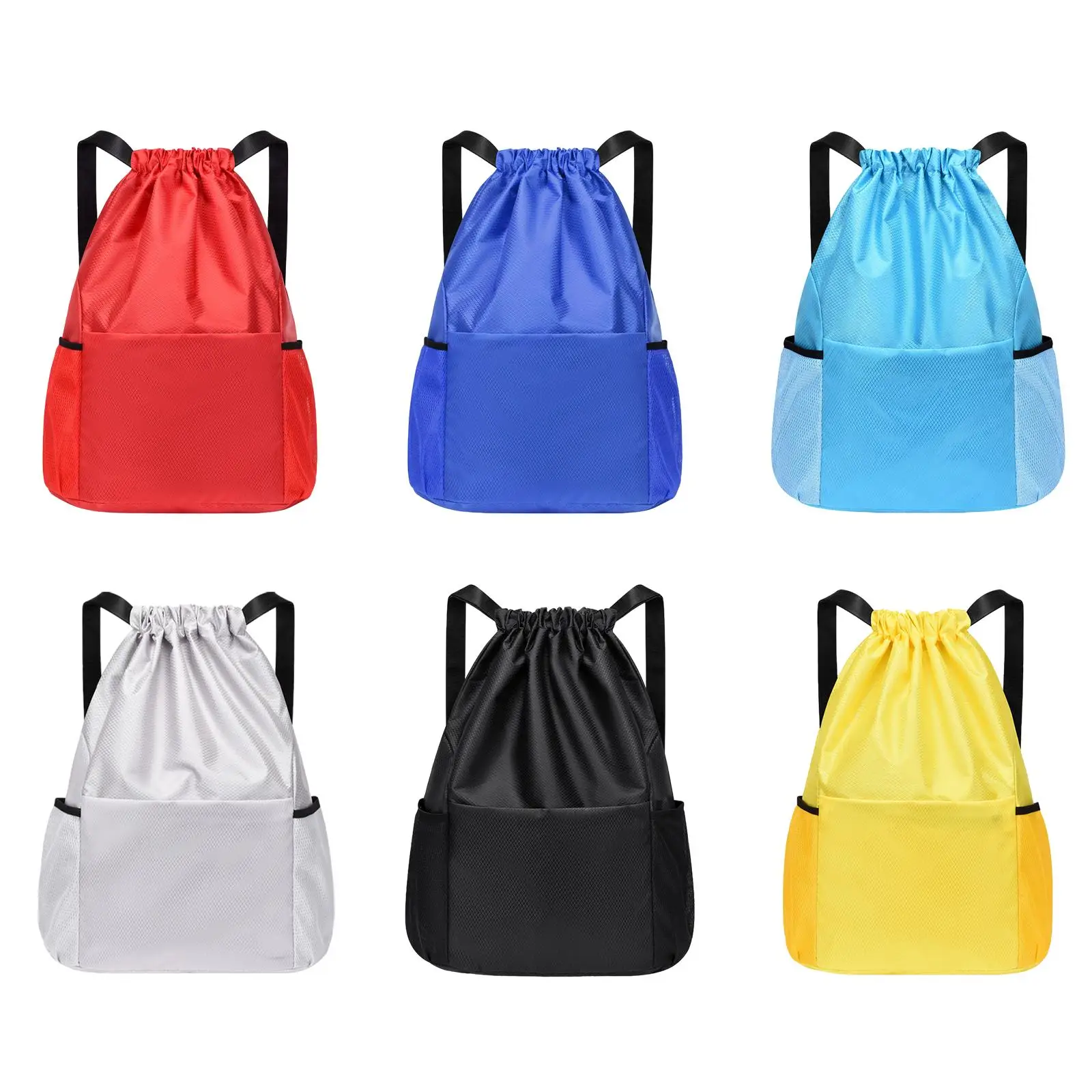 Drawstring Backpack Lightweight Portable Large Capacity Waterproof Casual Rucksack Daypack for Street Business Gym Trips Hiking