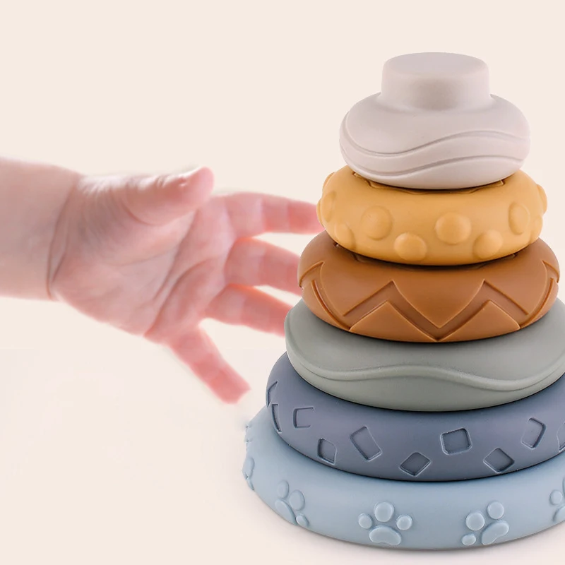 Baby Montessori Sensory Intellectual Development Set, Entwicklung der Feinmotorik, Koala Stacking Tower Lernspielzeug