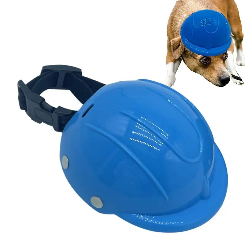 Dog Safety Hat Puppy comfortable Headgear Cat And Dog Head Protection With Adjustable Safety Strap For Outdoor Pets Riding