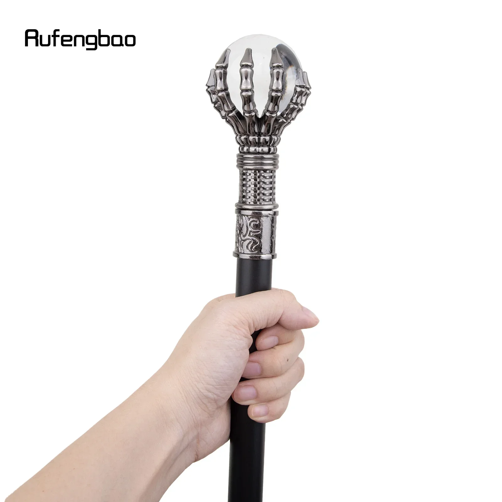 Transparente Glaskugel Steampunk Gehstock Mode dekorative Gehstock Gentleman Luxus Crosier Knopf Gehstock 93cm