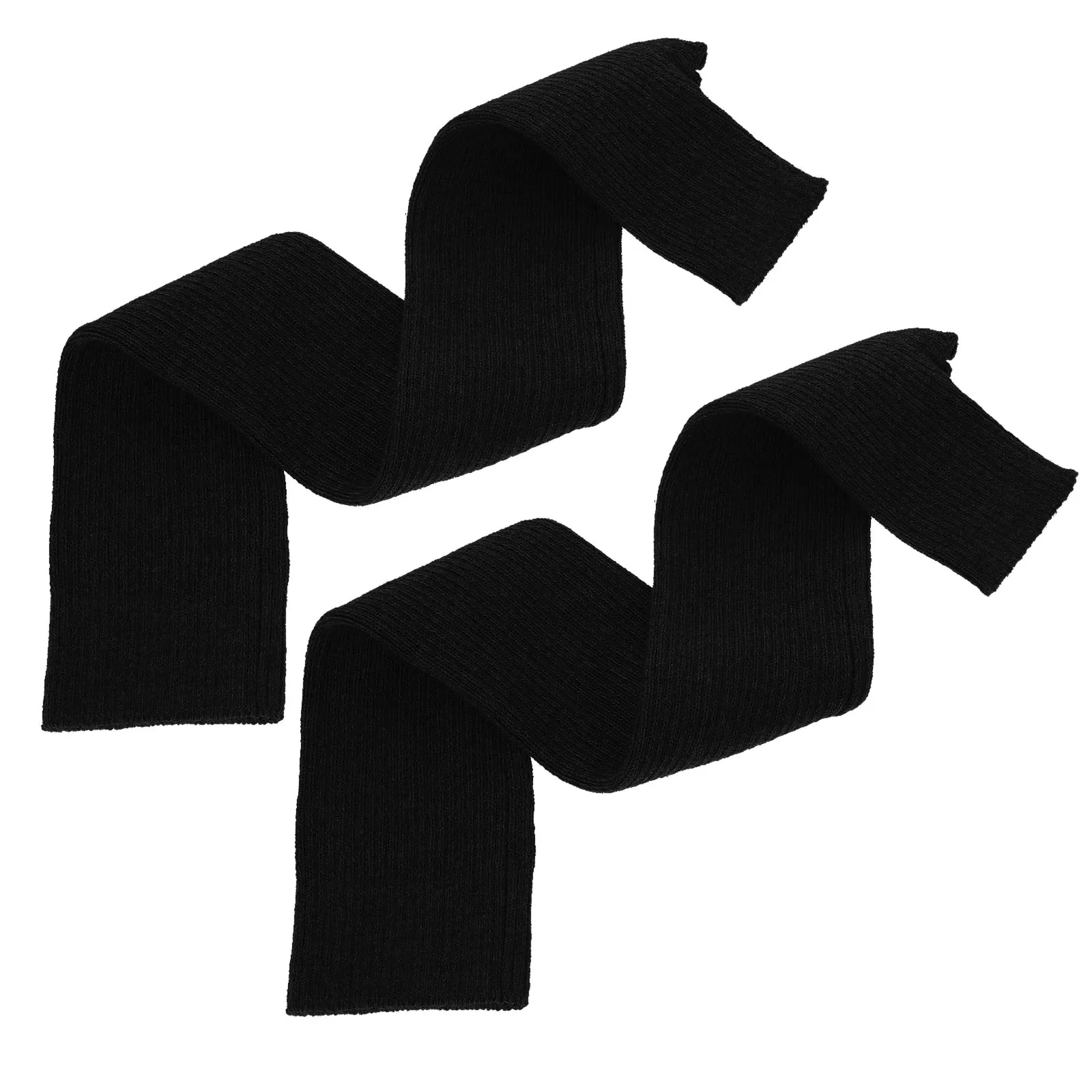 

50CM Black Cashmere Arm Warmers Knit Elastic Finger Hole Arm Covers Warm Arm Sleeves For Outdoor Sports Cycling Hiking Arm