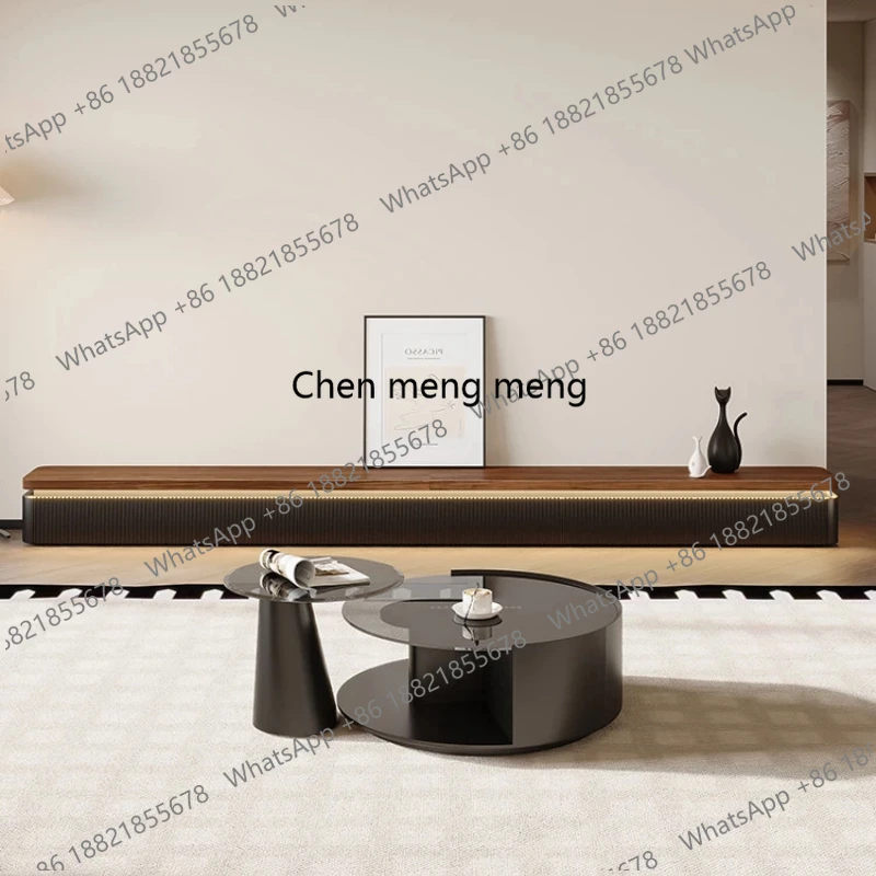 

Second-hand style TV living room household retro floor-to-ceiling TV cabinet storage and storage