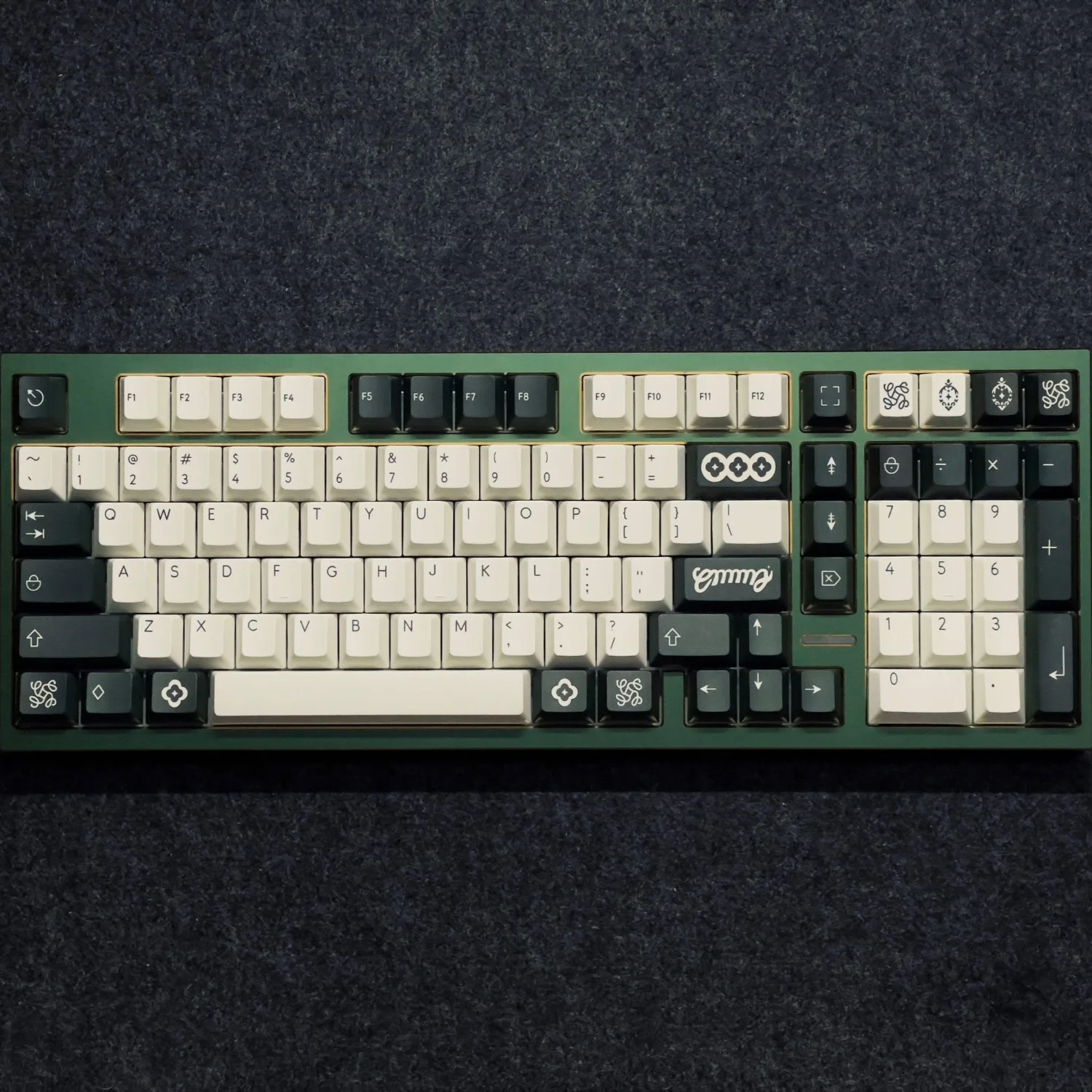 PBTfans Emma Keycaps Emerald Gem Theme Double Shot SemiTransparent Cherry Profile MX Switch Custom Mechanical Keyboard Keycap