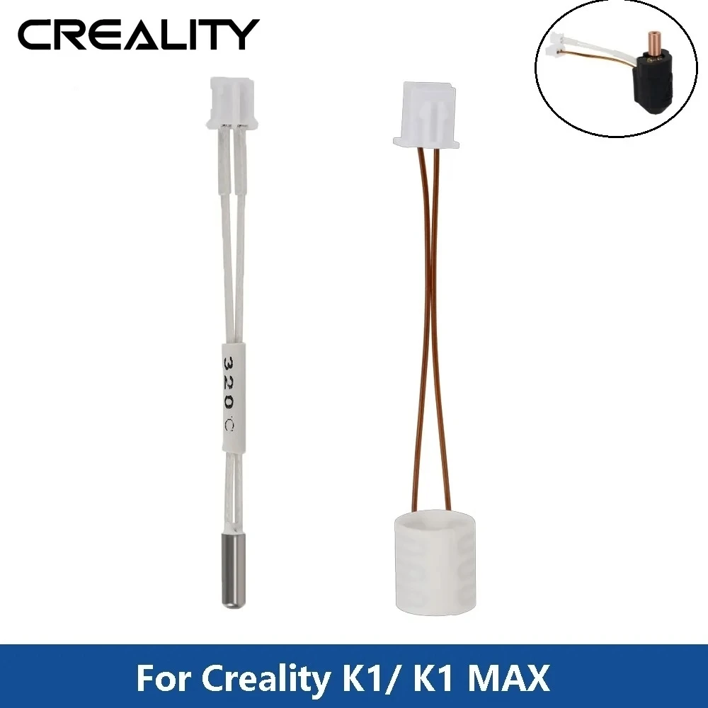 For Creality K1/ K1 Max Hotend Ceramic Heating Tube 24V60W 300°C Thermeistor sensor High Thermal Conductivity for K1 MAX K1