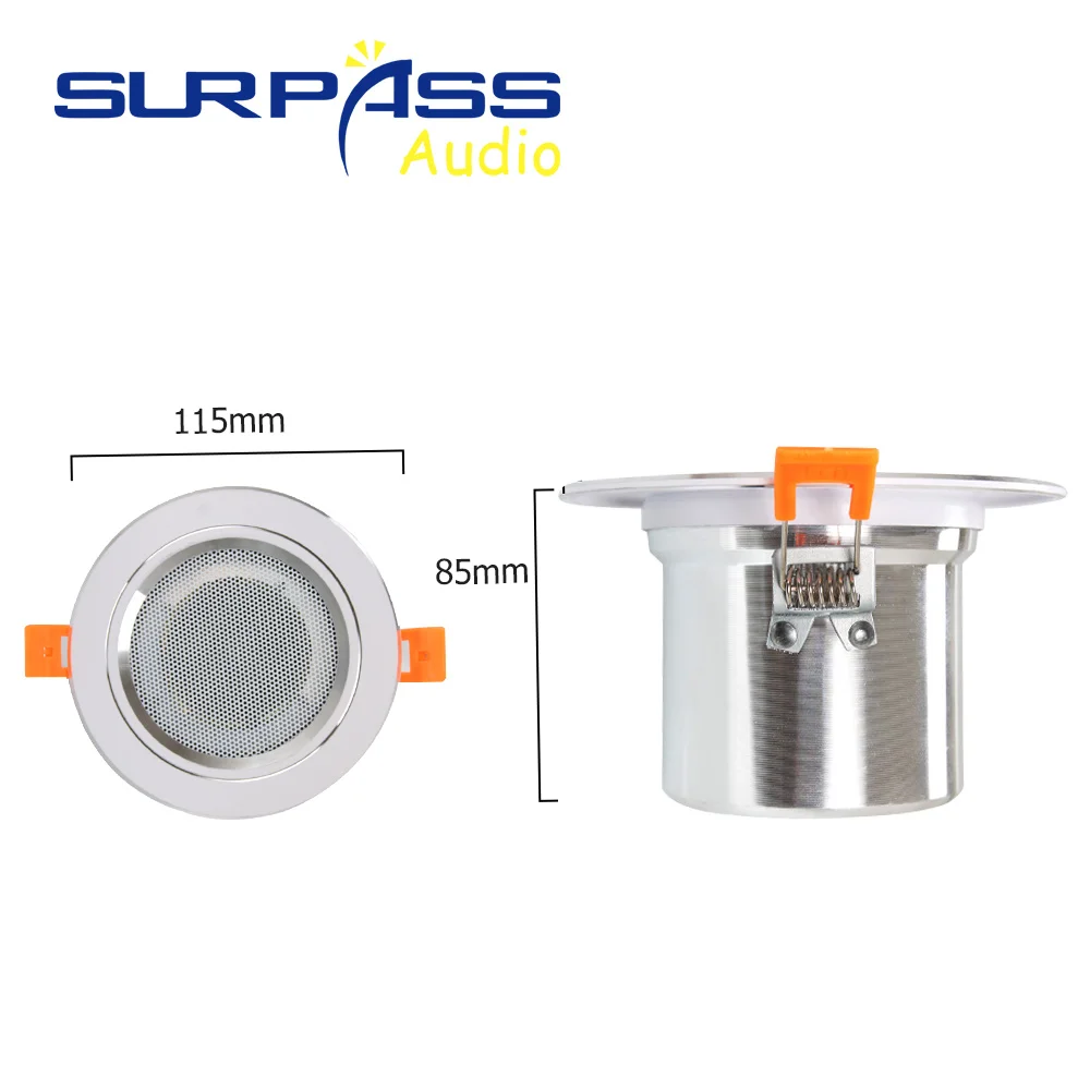 Bluetooth In Wall Digital Stereo Audio Amplifier 3.5" Mini Touch Screen Music Player Bathroom Waterproof 10W Ceiling Speaker Kit