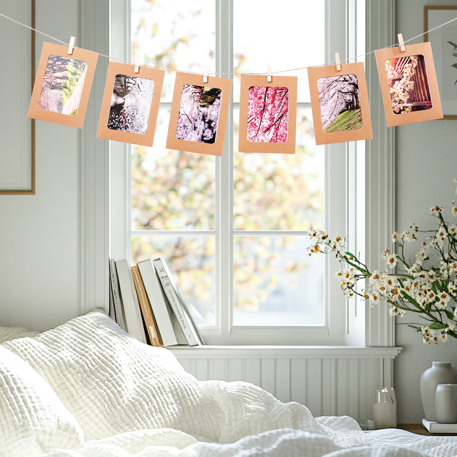

30pcs Kraft Set Hanging Vintage Wedding Decor Wall Home Decoration Photo Wall Decoration Photo Frame Project