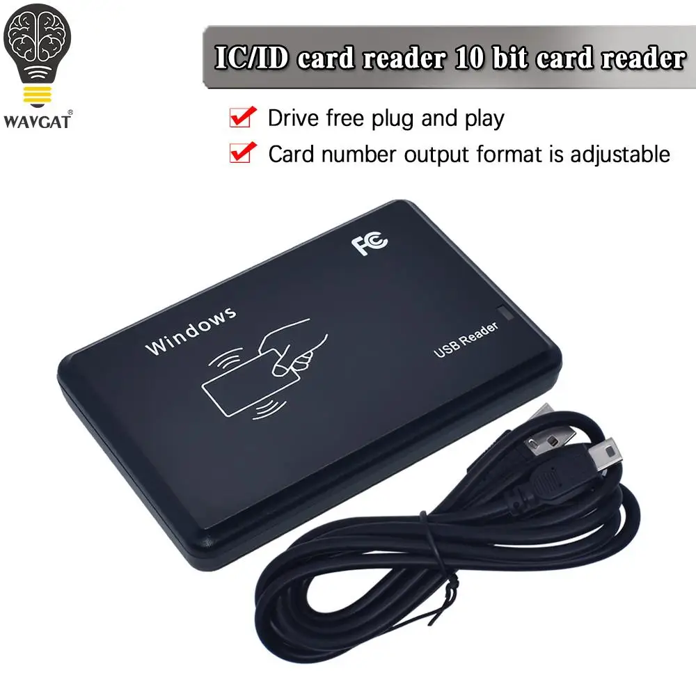 125KHz 13.56MHz RFID Reader USB Proximity Sensor Smart Card Reader no drive issuing device USB for Access Control