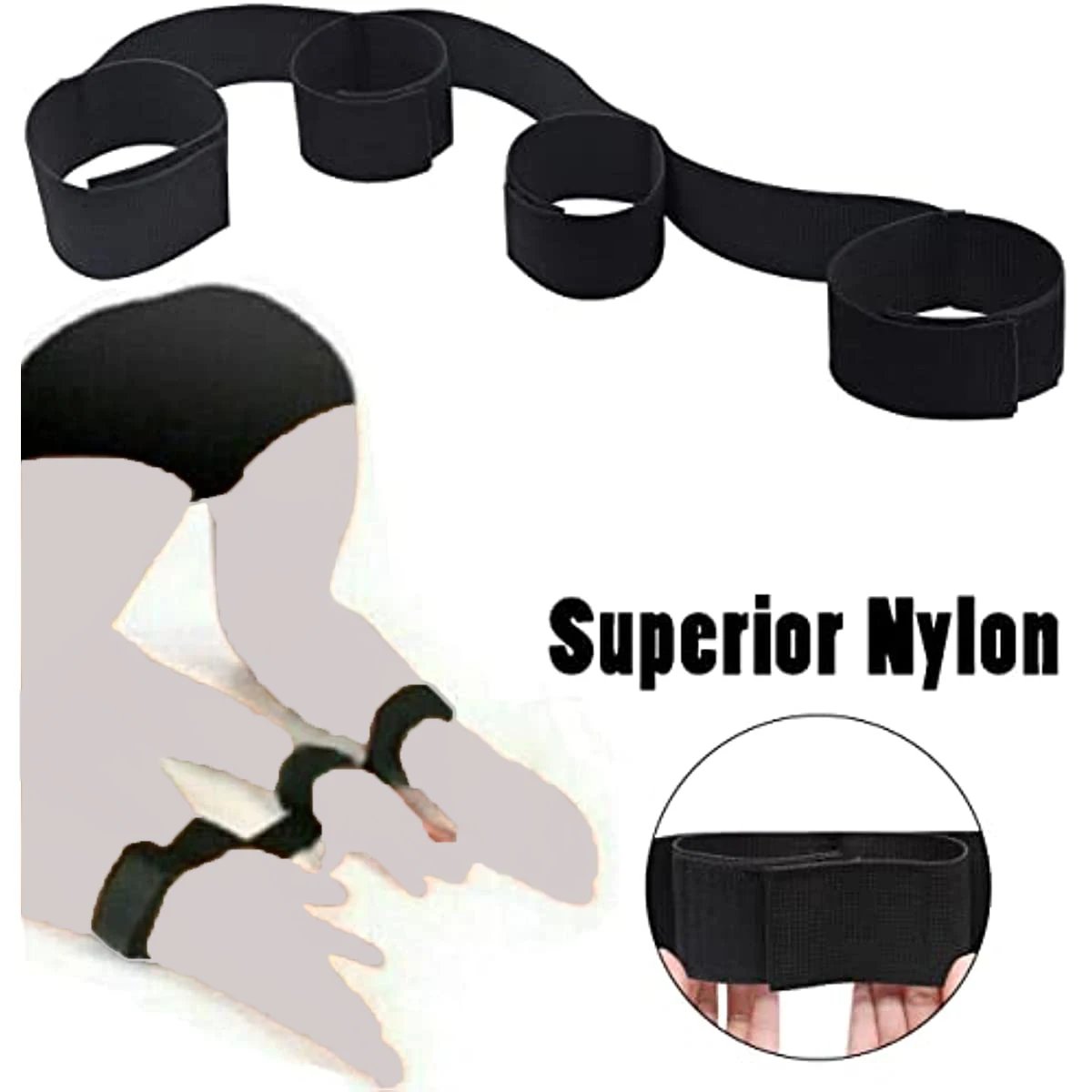 BDSM Sex Bondage With Handcuffs Ankle Cuffs Bondage Bed Restraints Set With Adjustable Straps Adult Sex Toys for Women Couples