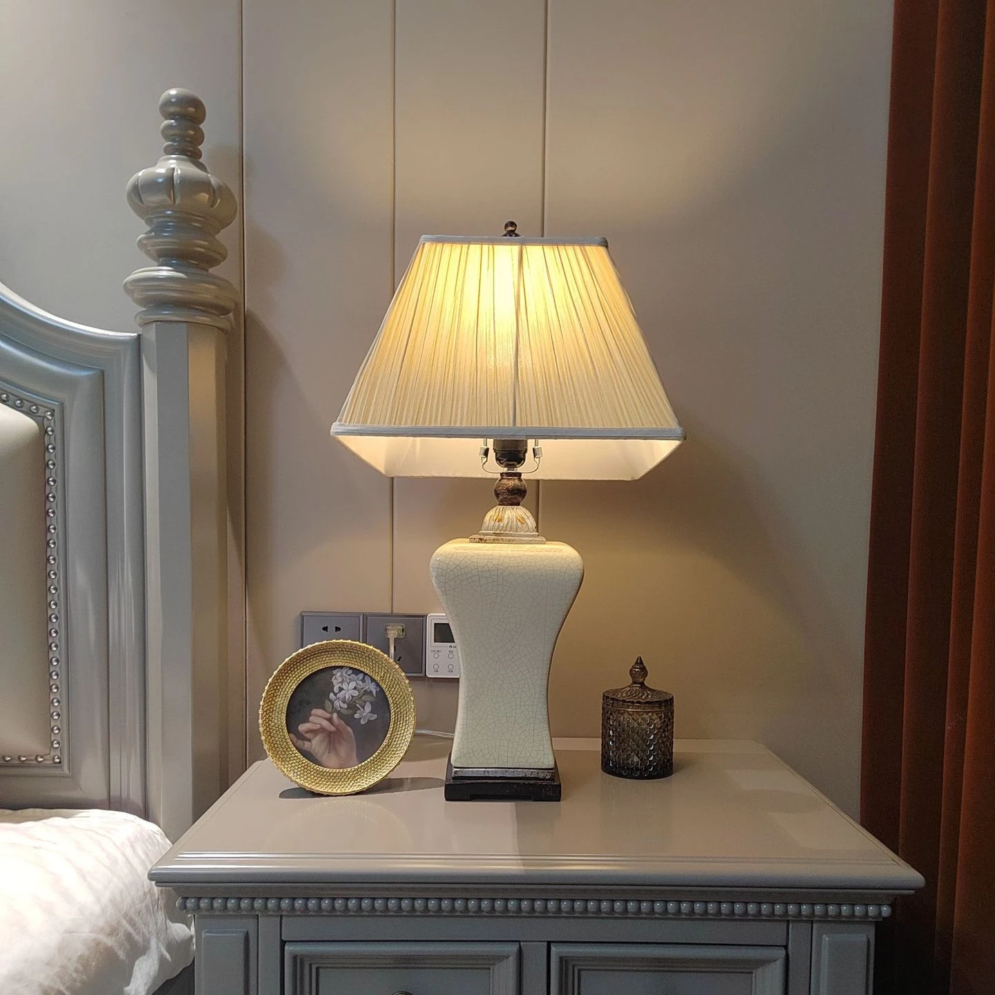 American Retro Ceramic Table Lamp Villa Living Room Hotel Designer Project Large Interior Decoration Desk Fighting Fixture