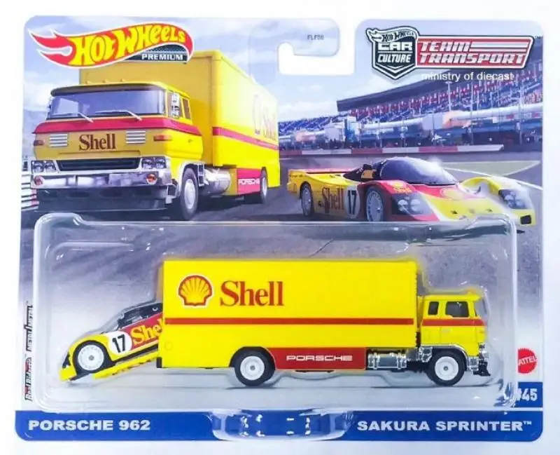 

HOT WHEELS 1:64 porsches 962 sakura sprinter shell Die-cast alloy car model collection display gifts