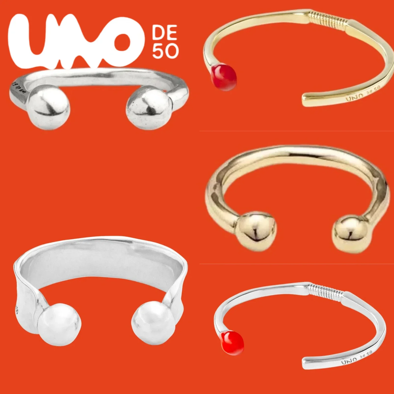 

2025 UNOde50 Bracelet – 24K Silver/Gold, Luxury at a Great Price
