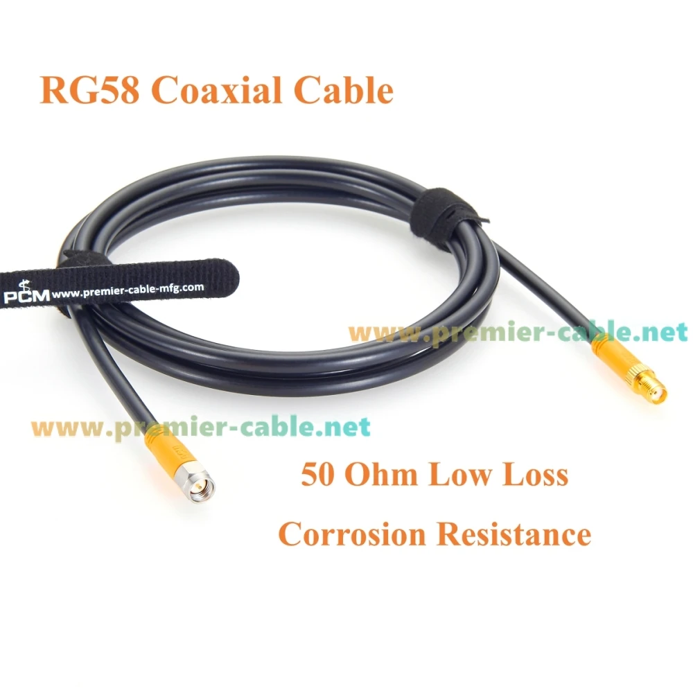 SMA-Verlängerungskabel (Stecker auf Buchse) 50 Ohm RG58 HF-Koaxial-Antennenverlängerungskabel für Amateurfunk, GPS, WLAN, 4G LTE, FPV – Detail 5