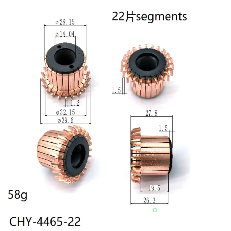 28.15*14.04*26.3*22P Commutator Chy-4465-22