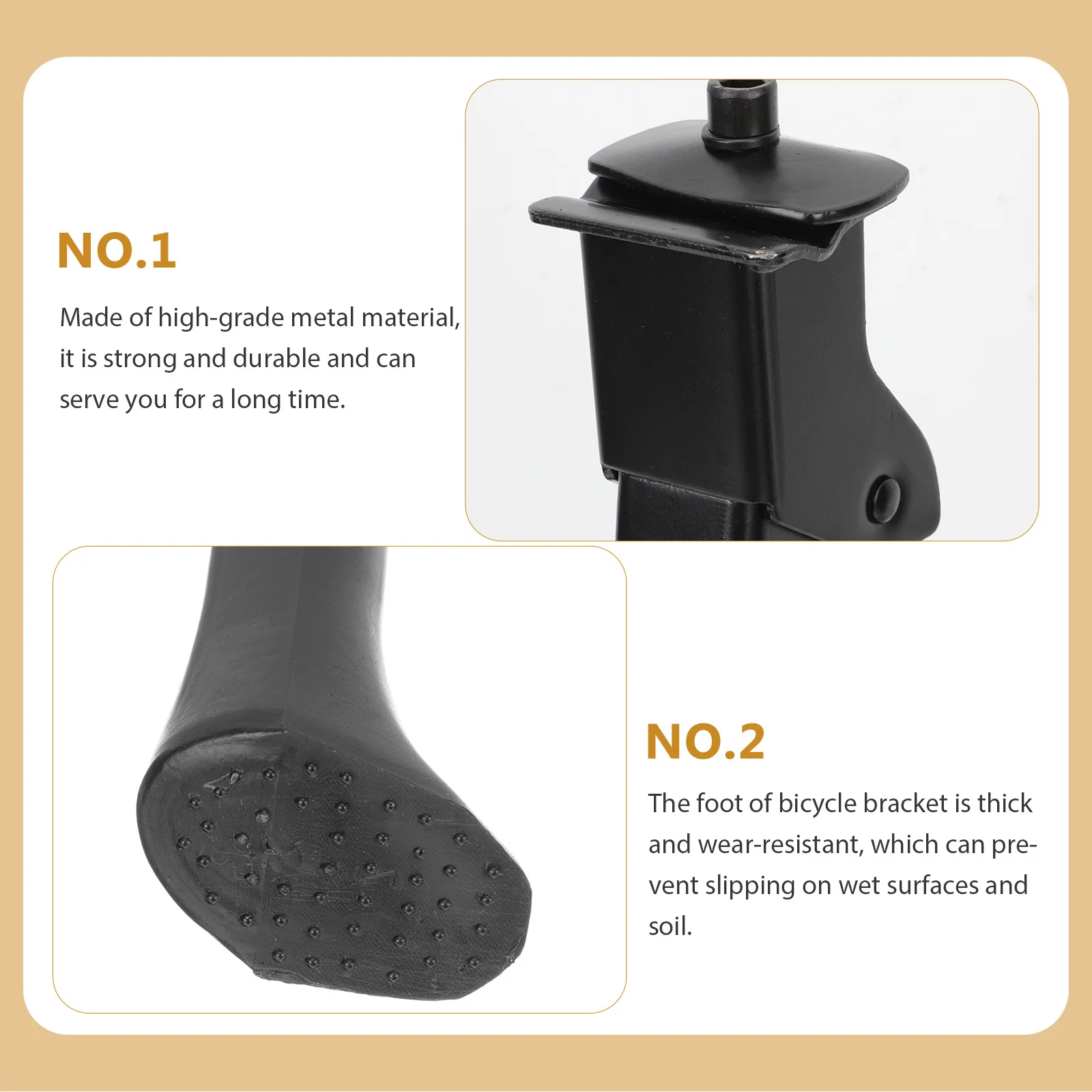 

Metal Bike Kickstand Double Leg Adjustable Bicycle Kickstand Stable Parking Support for Mountain Folding Sports Outdoor Bikes