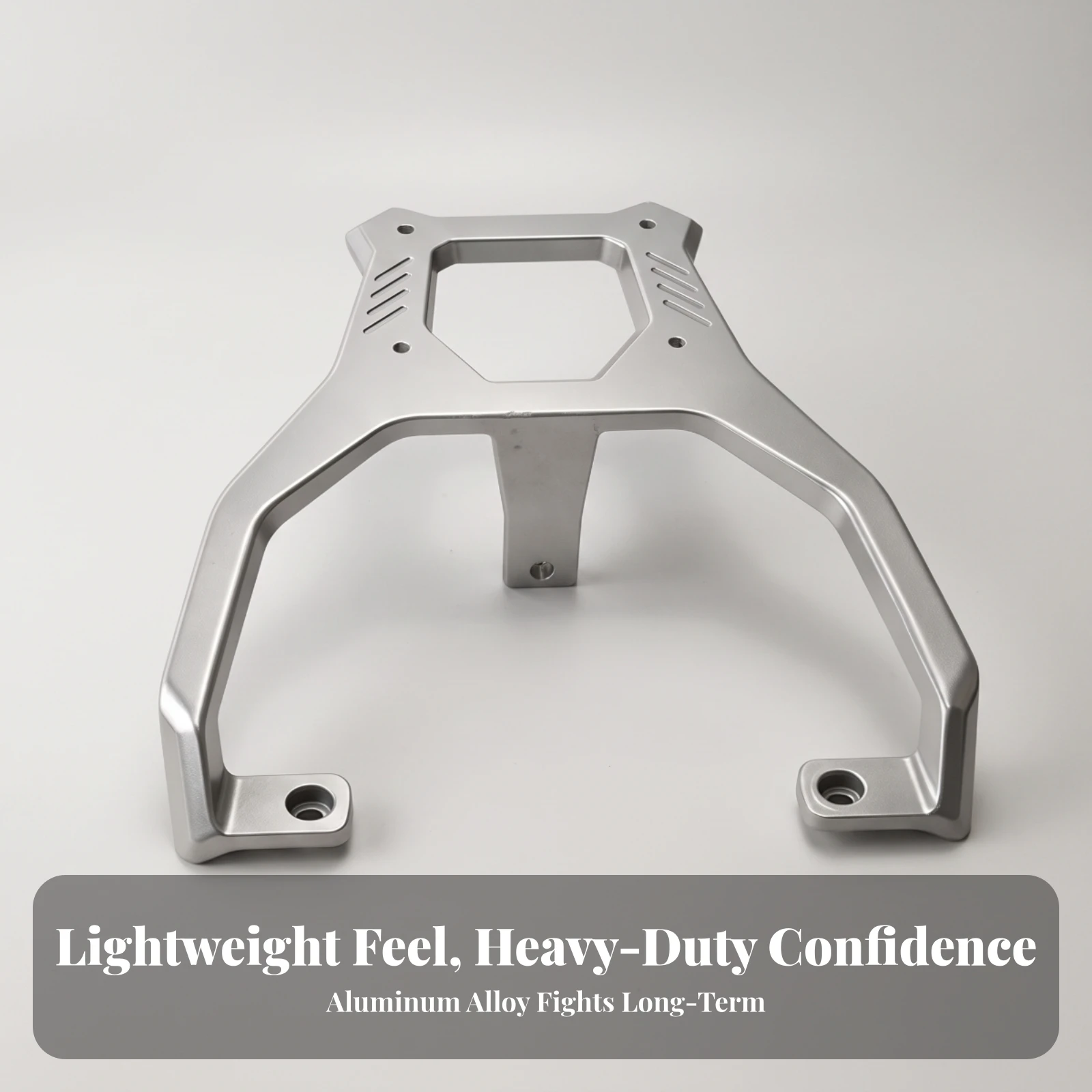 Scooter Rear Rack Aluminum Alloy Scooter Carrier Rack Cargo Bracket Long-Lasting Hardware Rust-Resistant for Commuters