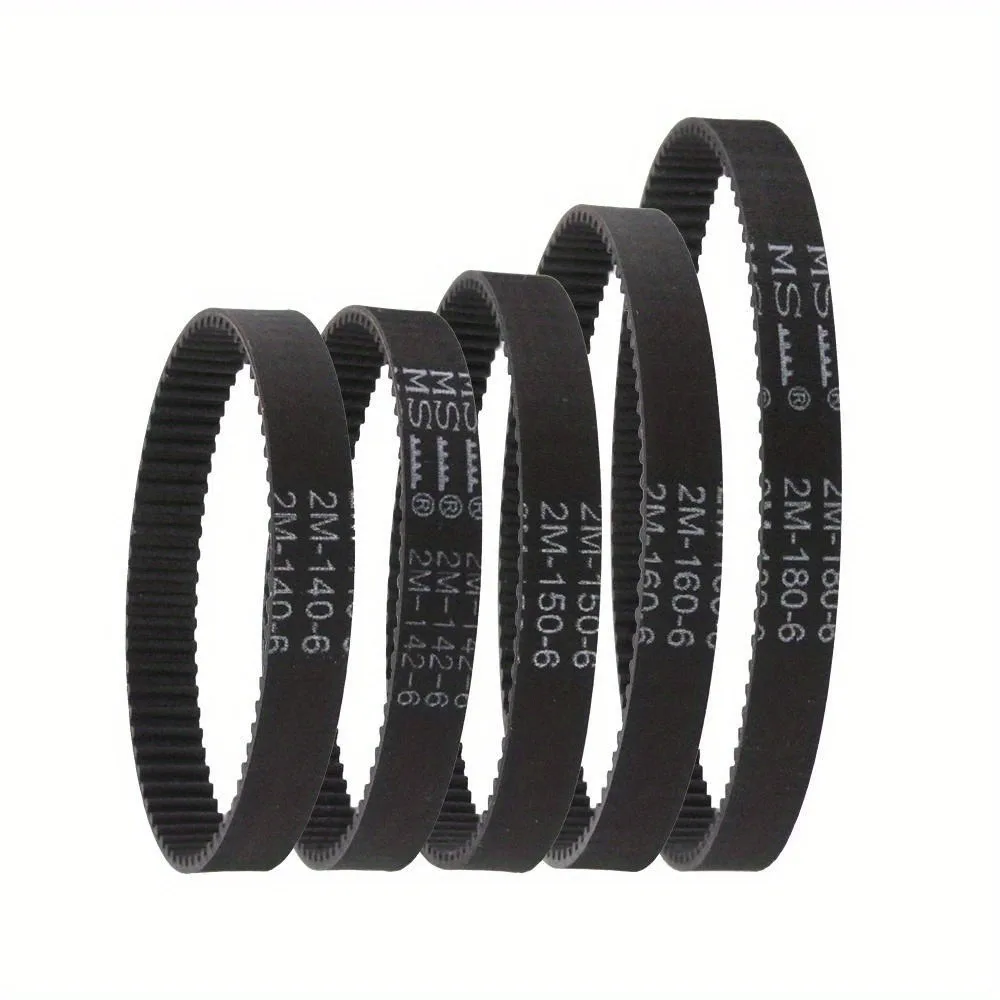2pcs Timing Drive Belt 2GT/2M Perimeter 140 142 150 160 180mm Width 6mm Synchronous Conveyor Spare Part for Vaccum Cleaner